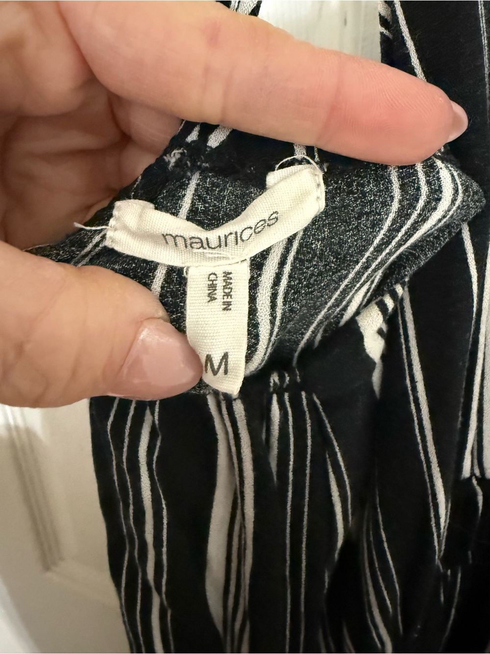 Maurices Black and White Vertical Striped Dress